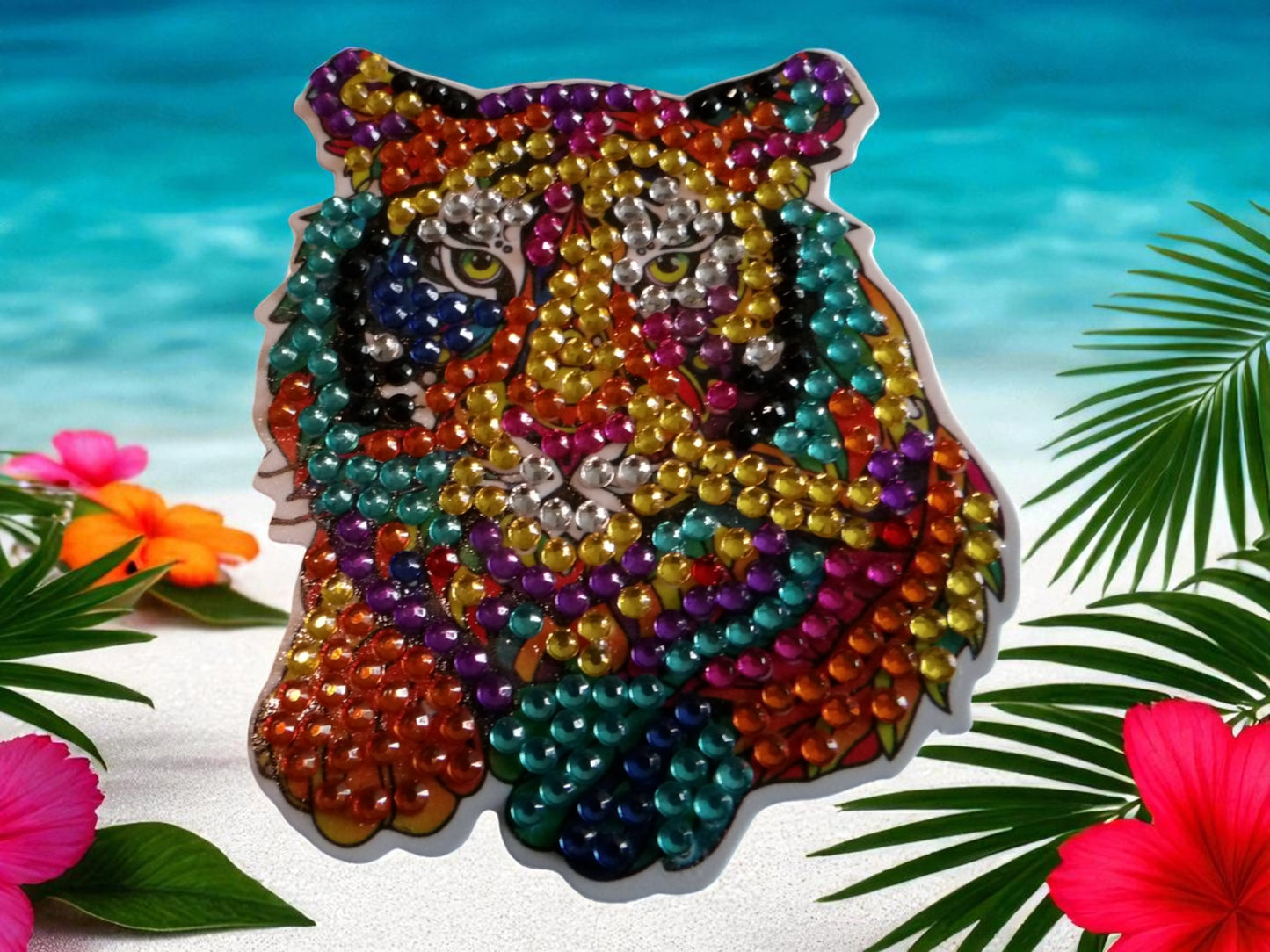 Colorful Tiger's Head Magnet