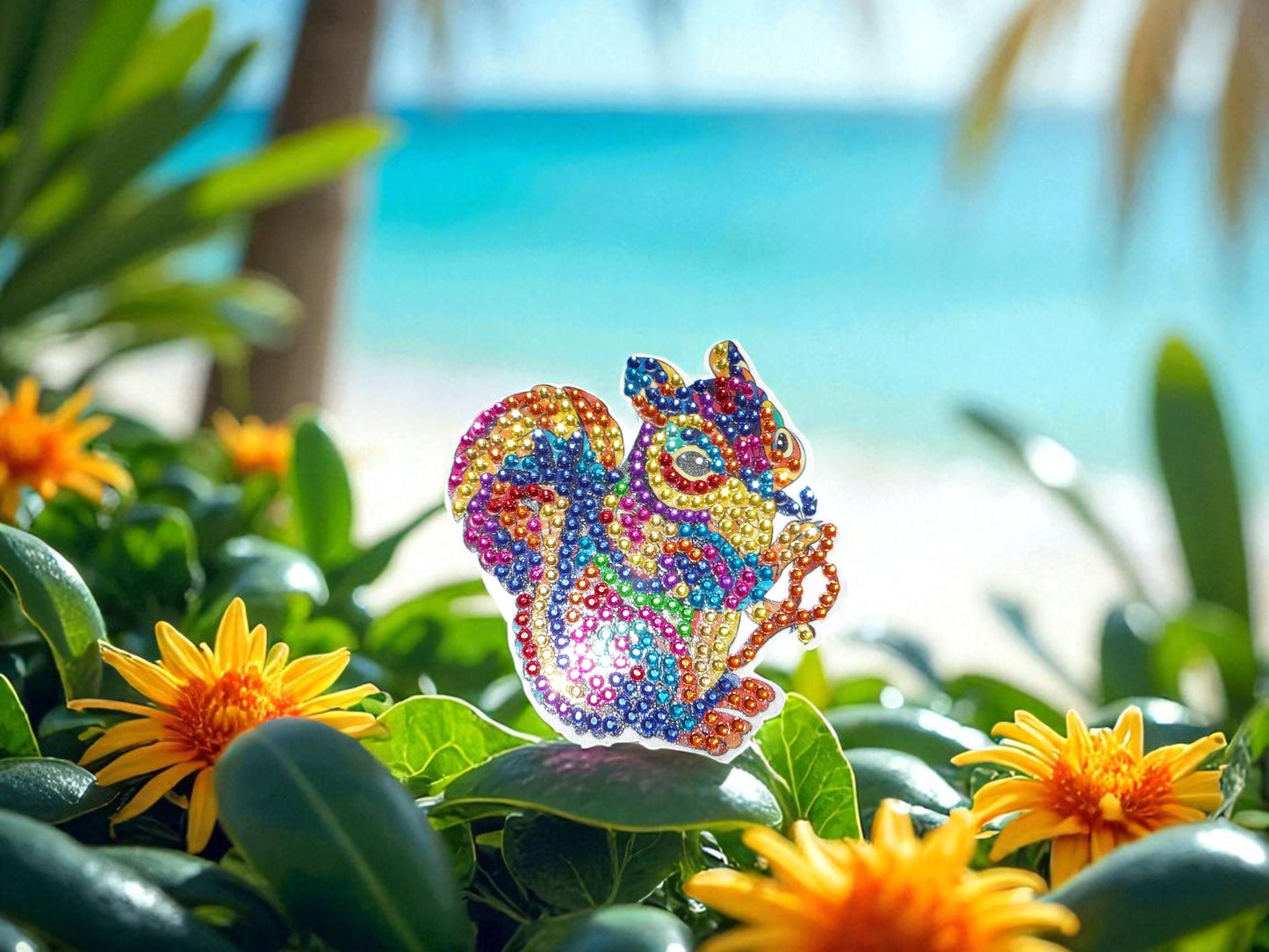 Colorful Squirrel Magnet