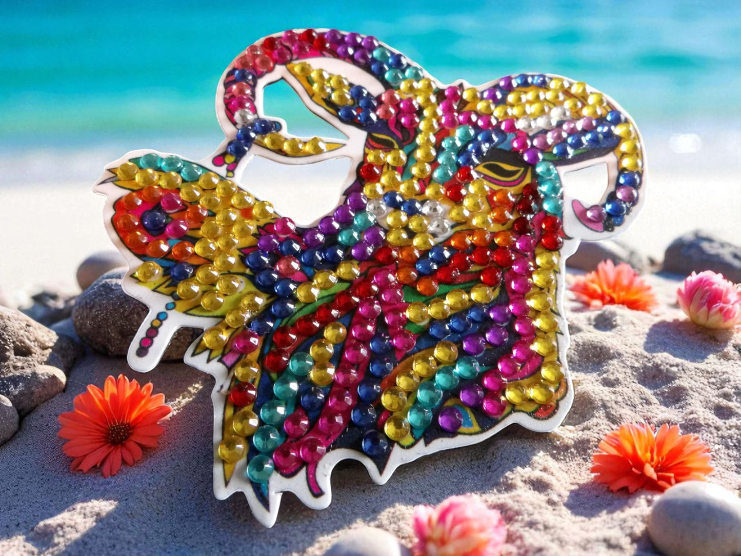 Colorful Ram's Head Magnet