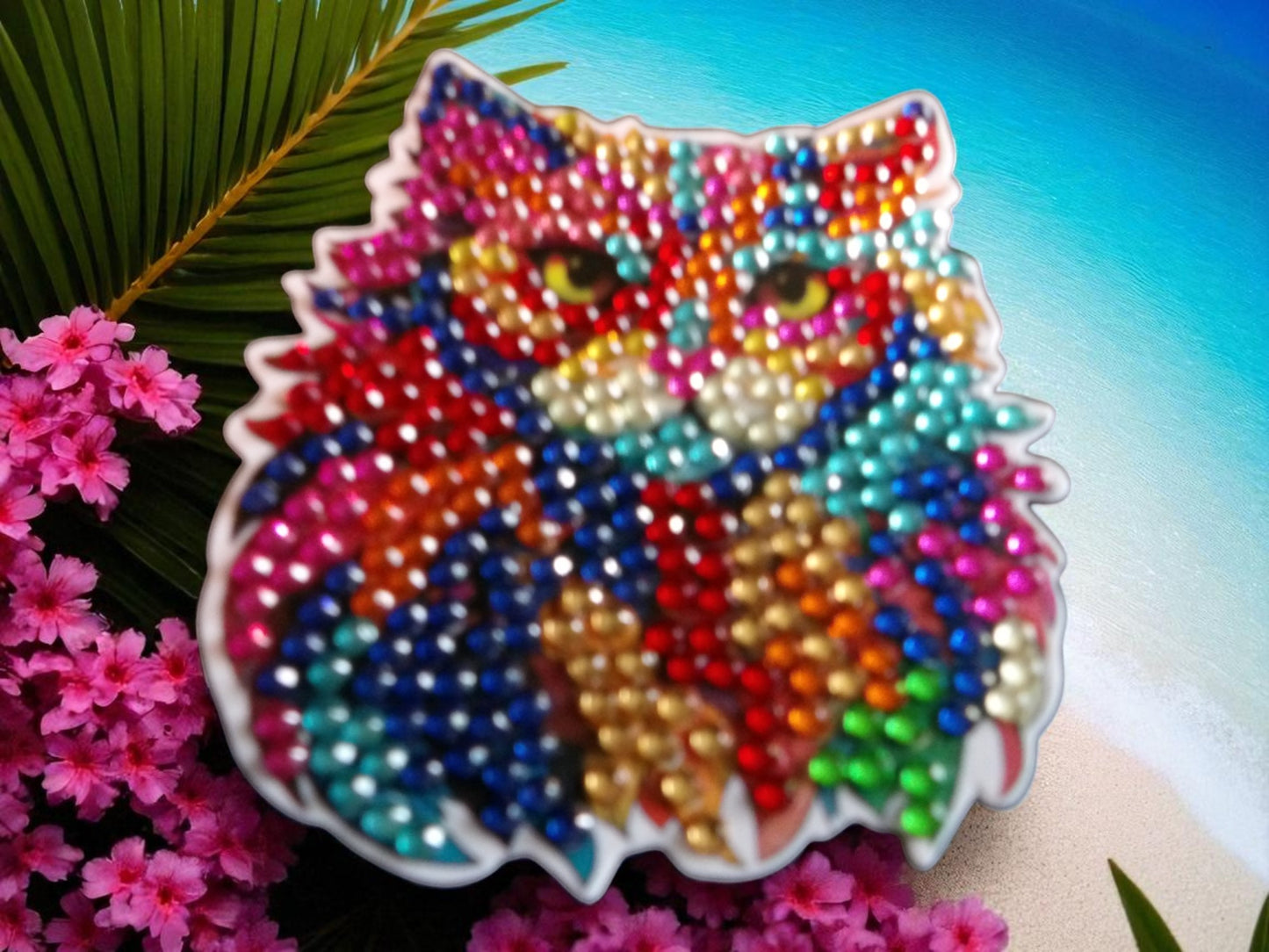 Colorful Cat Face Magnet