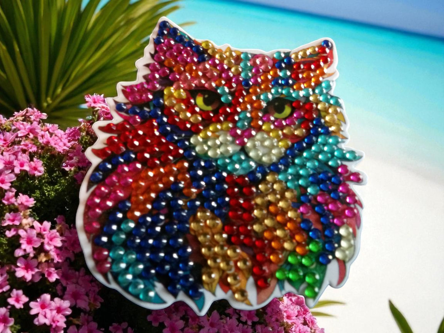 Colorful Cat Face Magnet