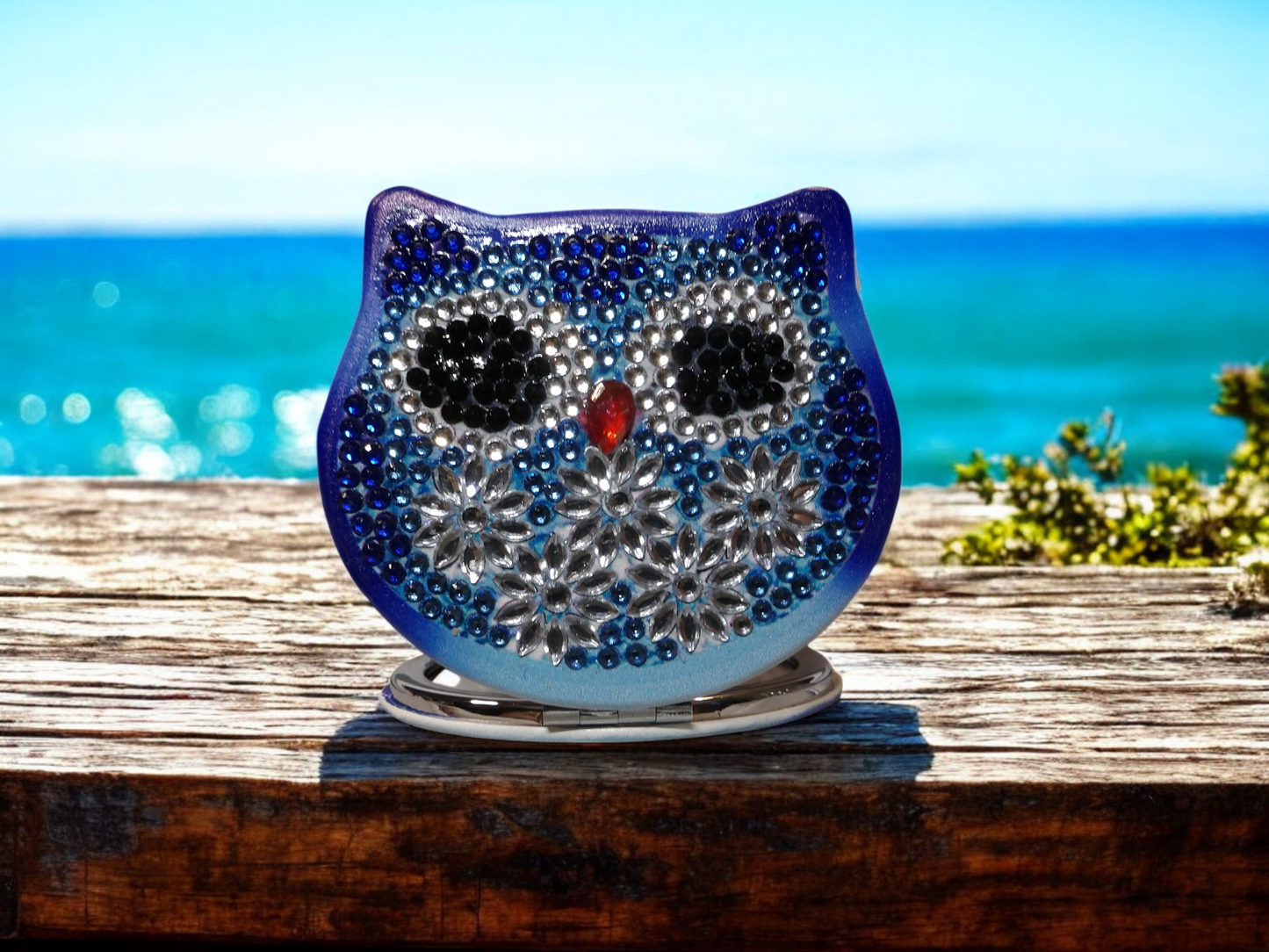 Blue Owl Pocket Mirror