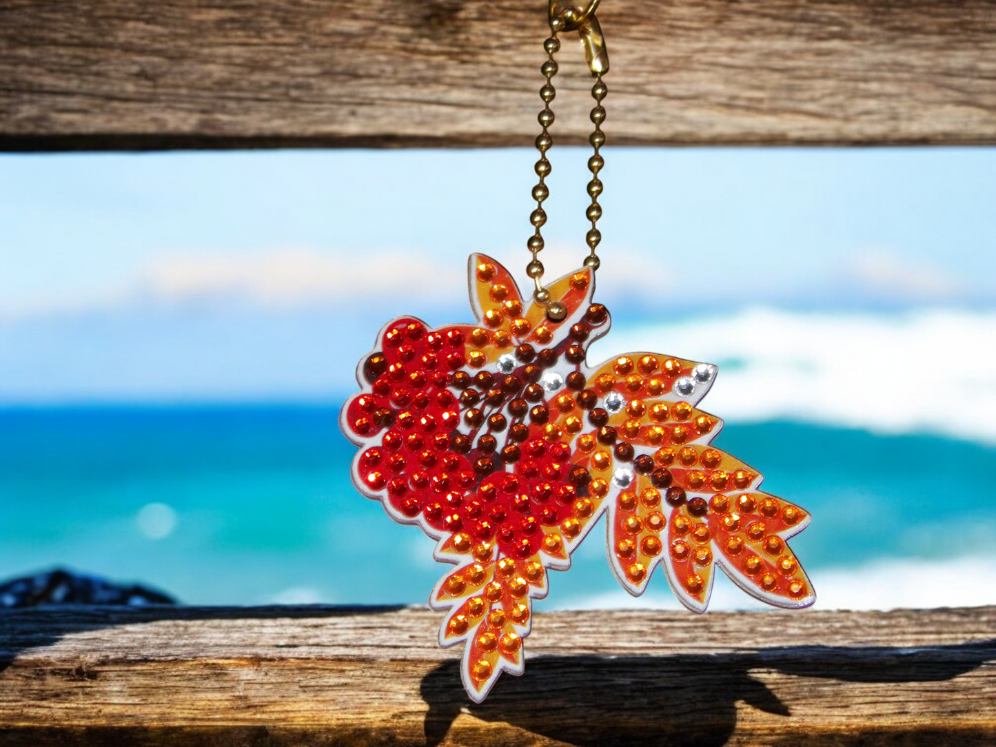 Colorful Maple Leaf Keychain