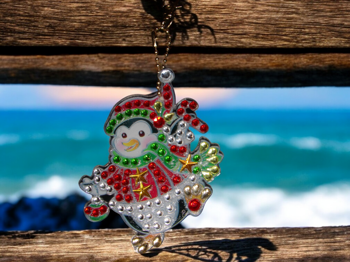 Colorful Penguin Keychain