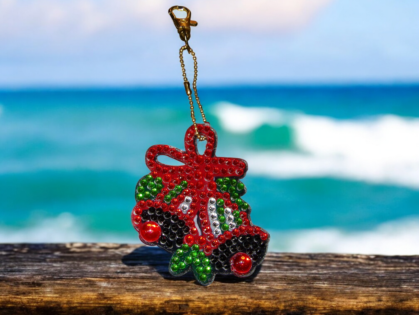 Colorful Red Bell Keychain