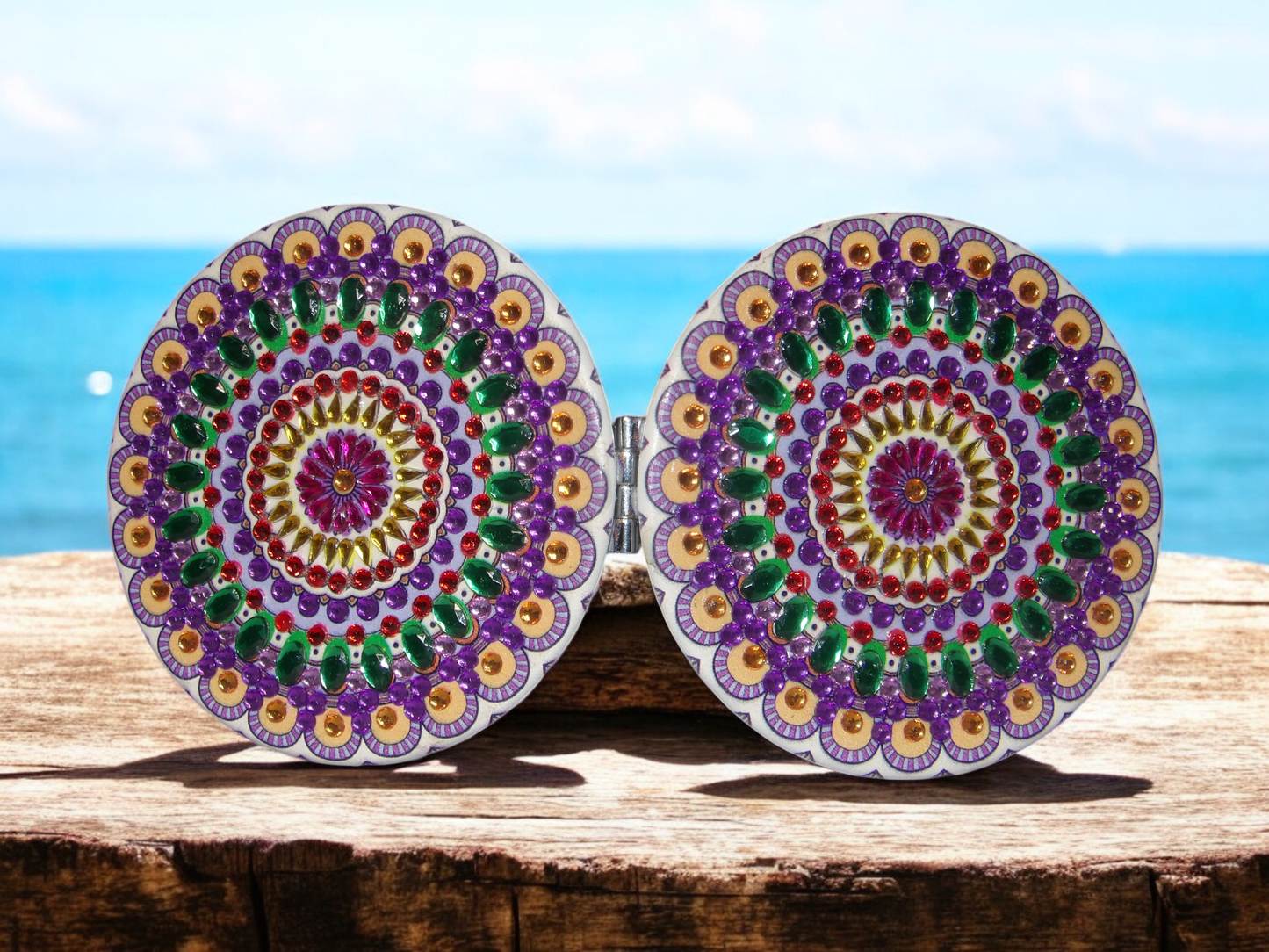 Round Colorful Pocket Mirror
