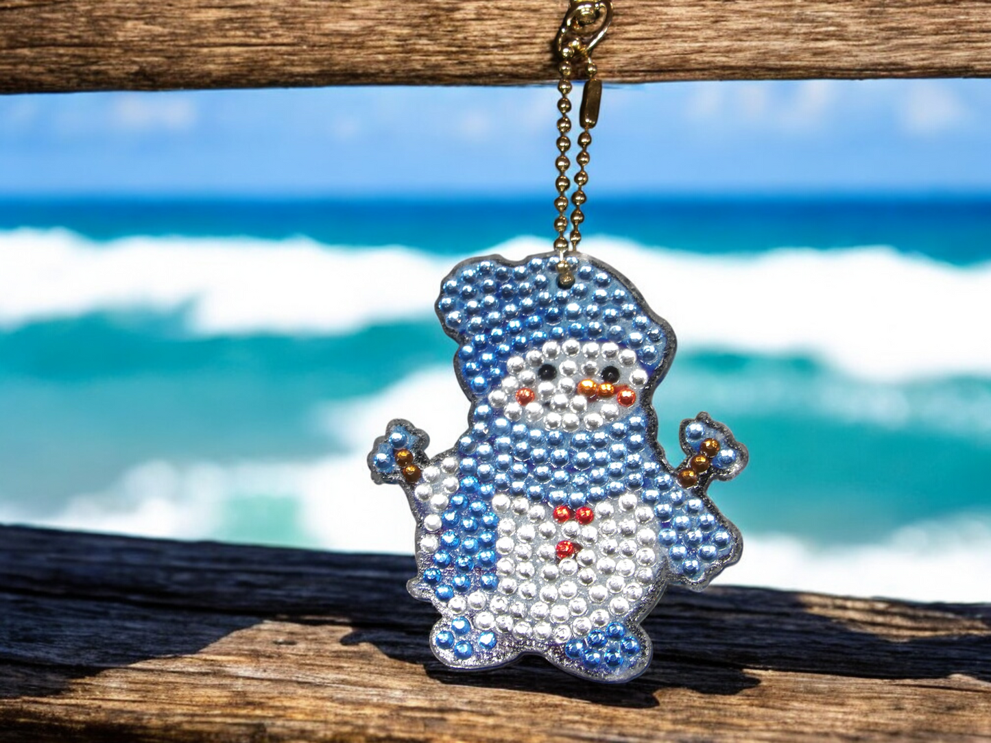 Happy Snowman Keychain