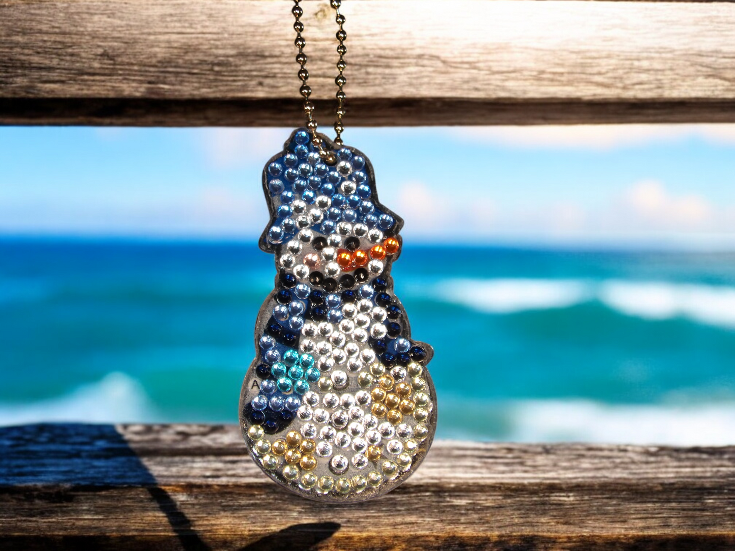 Old Mister Snowman Keychain