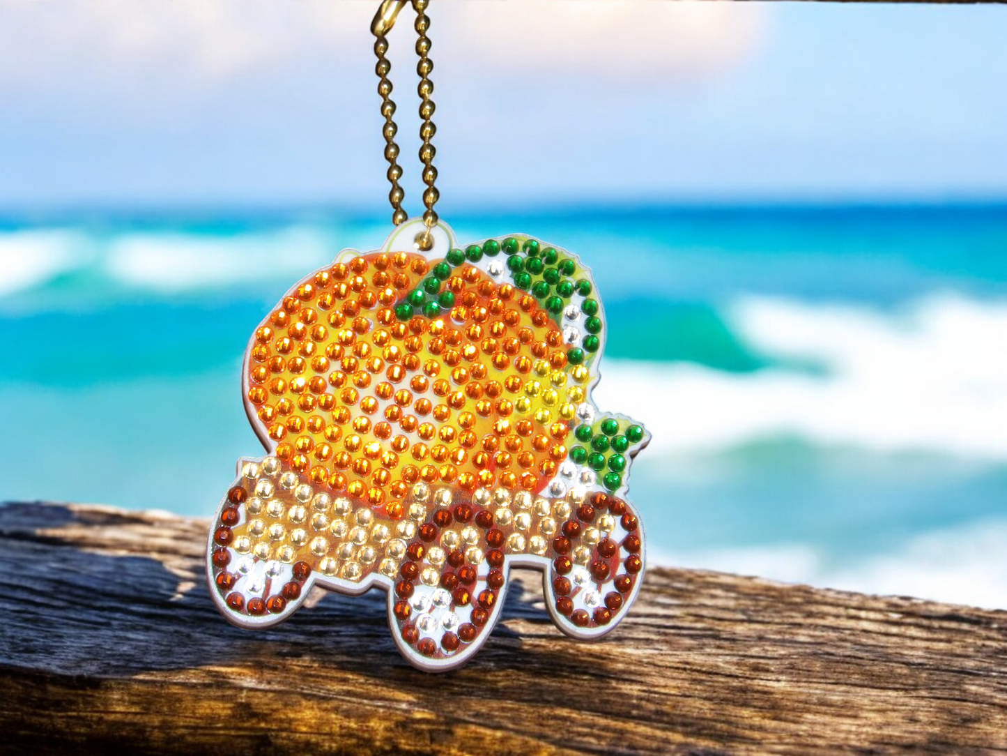 Pumpkin Carraige Keychain