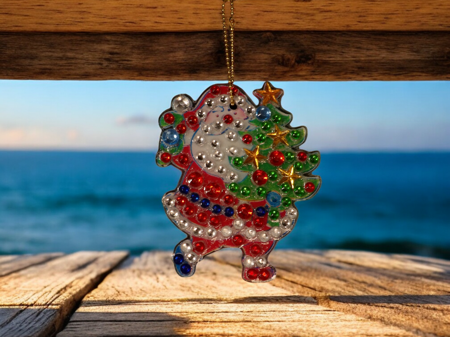 Santa w/Xmas Tree Keychain