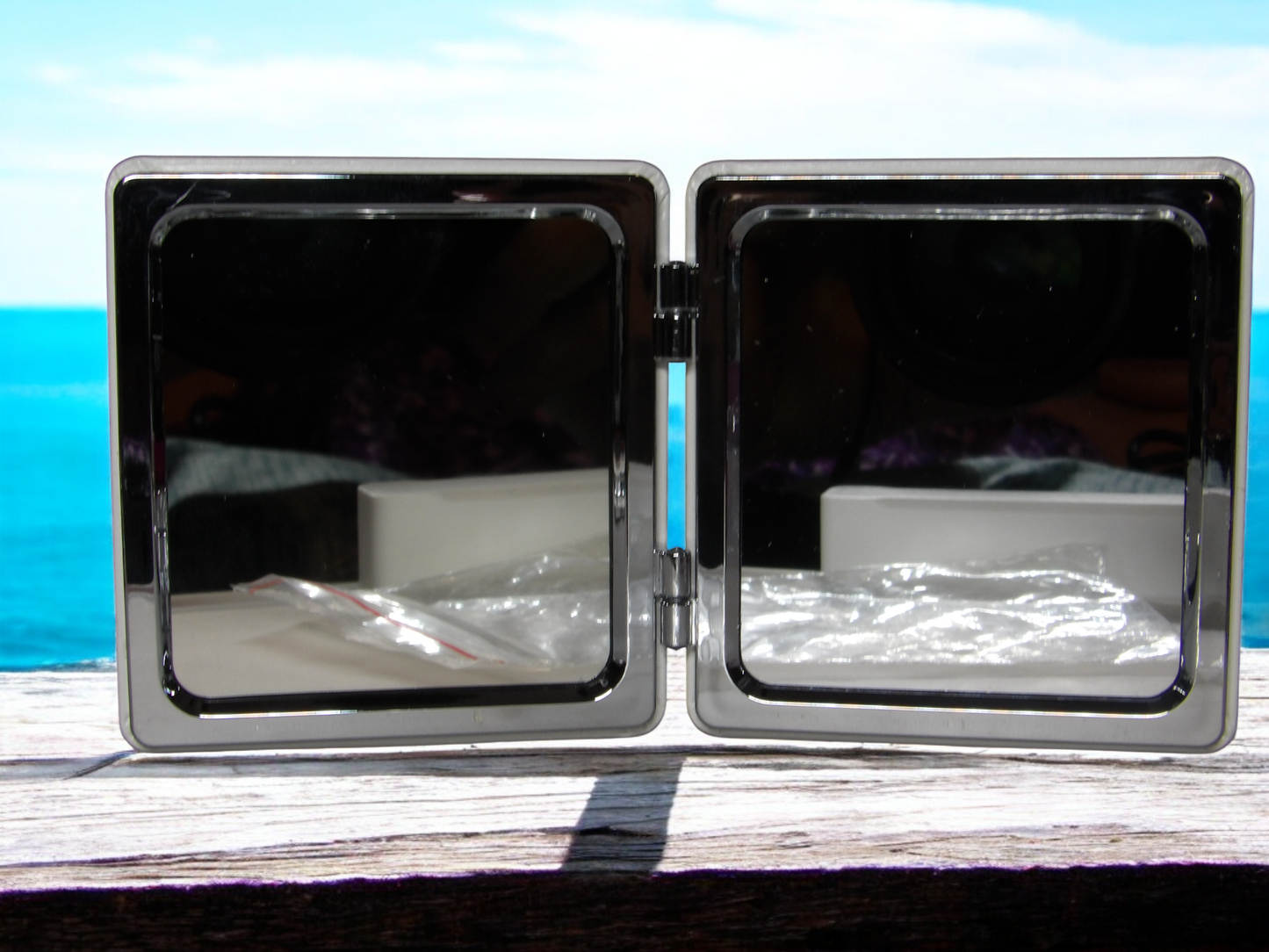 Golden Square Colorful Pocket Mirror