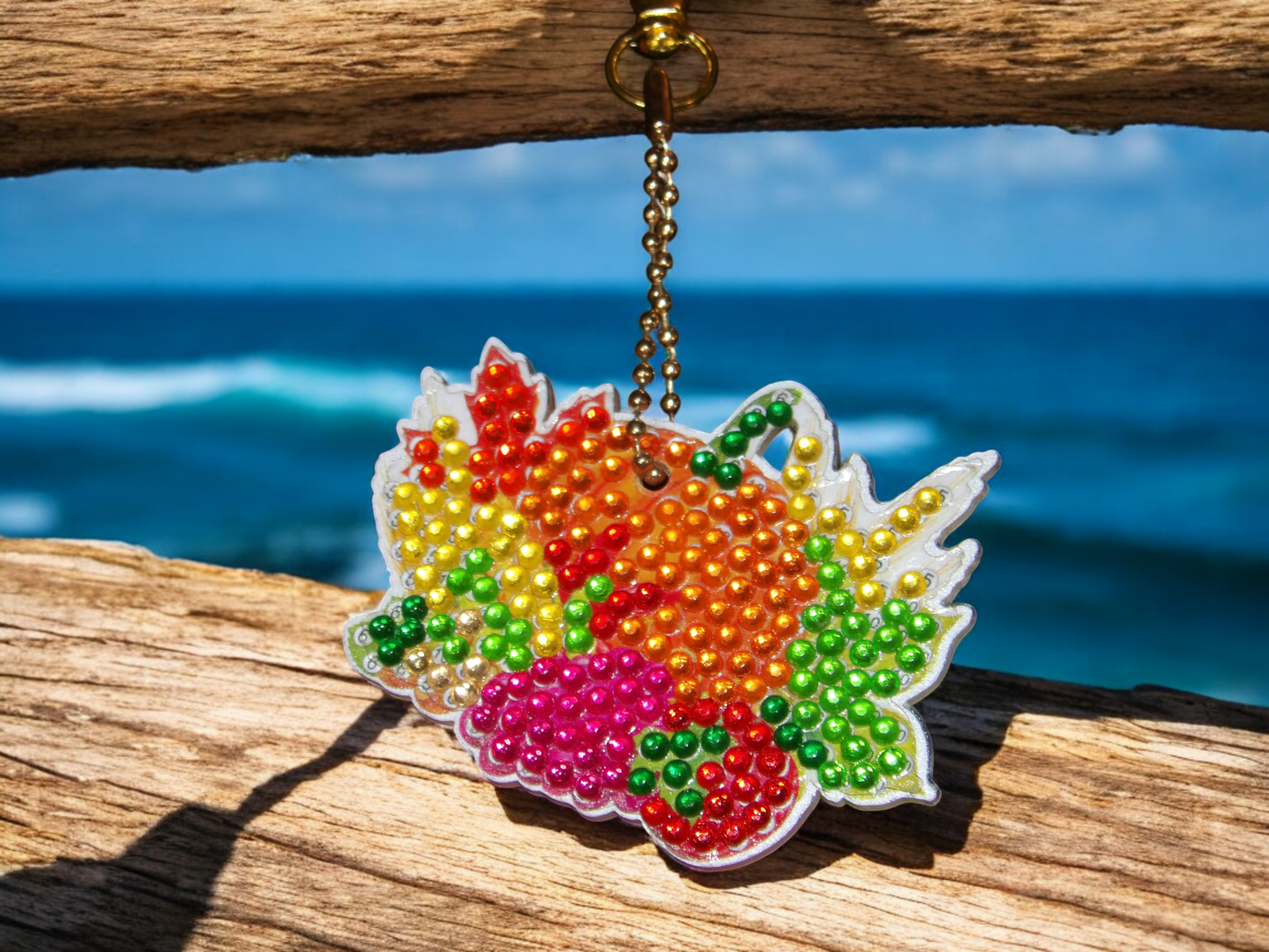 Pumpkin w/Veggies Keychain
