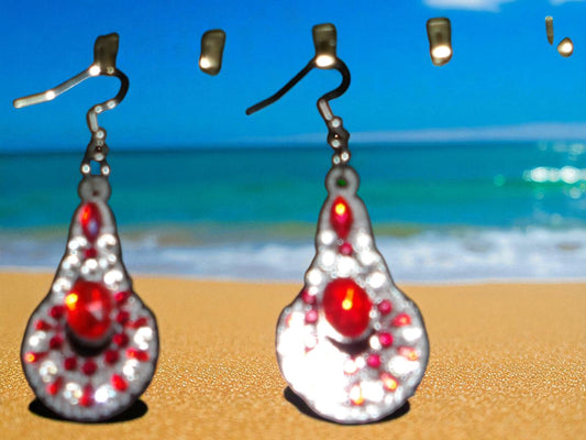 Red & Crystal Earrings