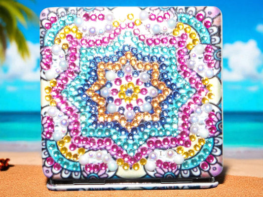 Pearl Square Pocket Mirror