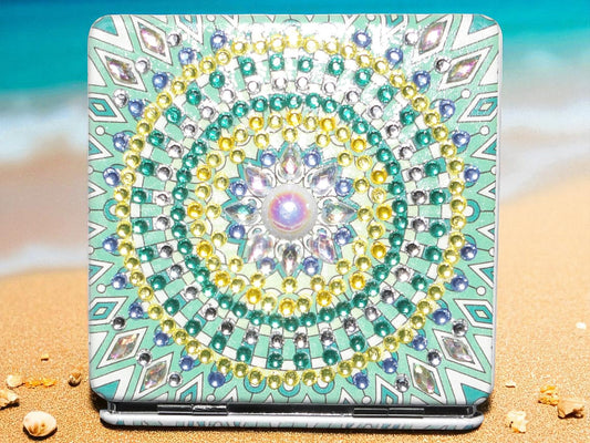 Green Square Pocket Mirror