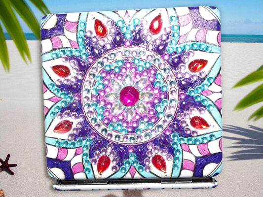 Purple Square Pocket Mirror