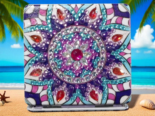 Purple Square Pocket Mirror
