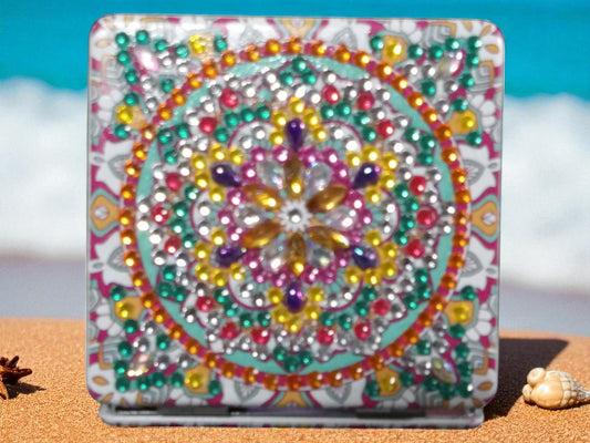 Greenish Square Pocket Mirror