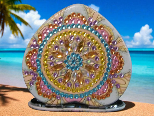 Golden Heart Shape Pocket Mirror