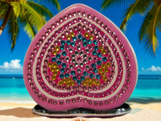 Blue Star Heart Pocket Mirror