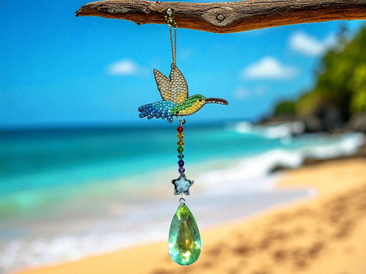 Multi-Colored Hummingbird Sun/Wind Catcher