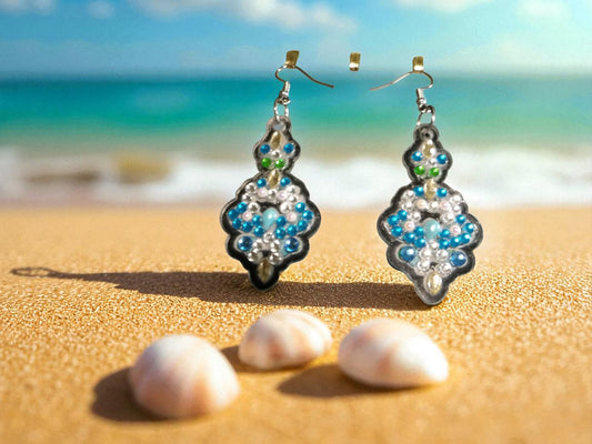 Blue & Pearl Earrings