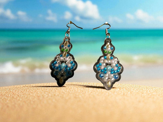 Blue & Pearl Earrings