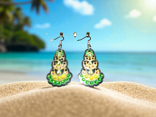 Yellow & Green Earrings