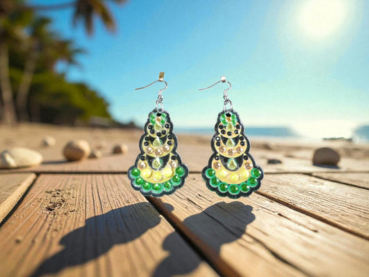 Yellow & Green Earrings