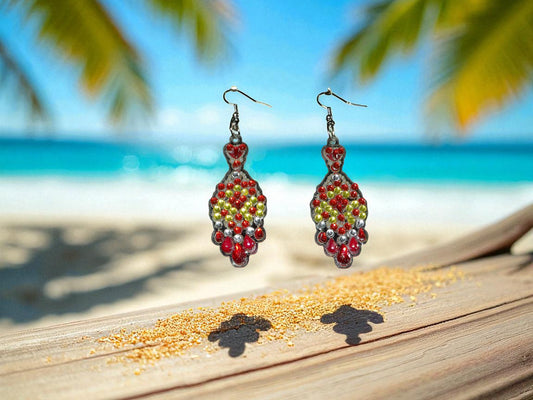 Red & Gold Earrings