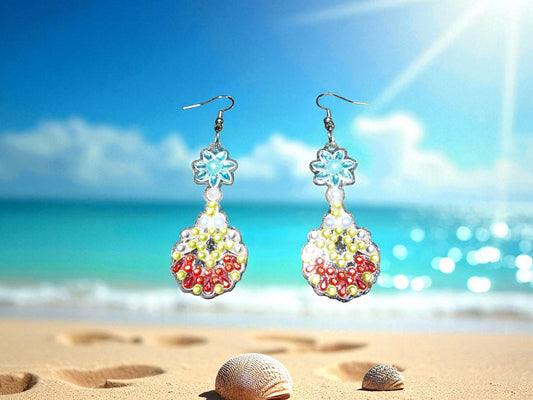 Yellow & Red Earrings