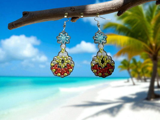 Yellow & Red Earrings
