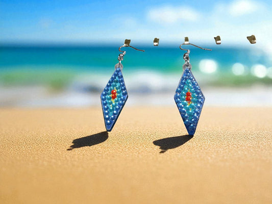 Blue Diamond Earrings
