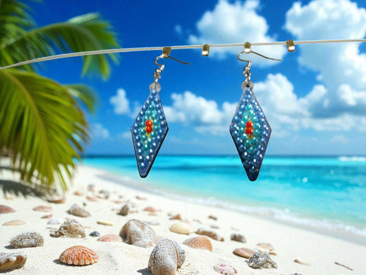 Blue Diamond Earrings