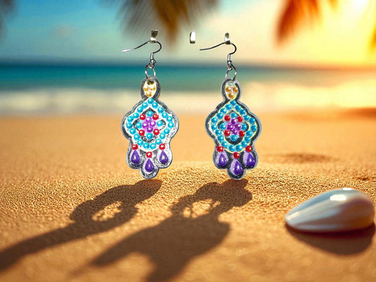 Purple & Blue Earrings