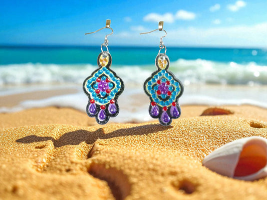Purple & Blue Earrings