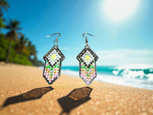 Pink & Black Earrings