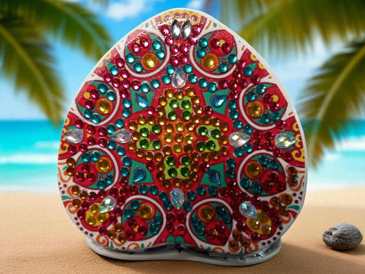 Red Heart Shape Pocket Mirror