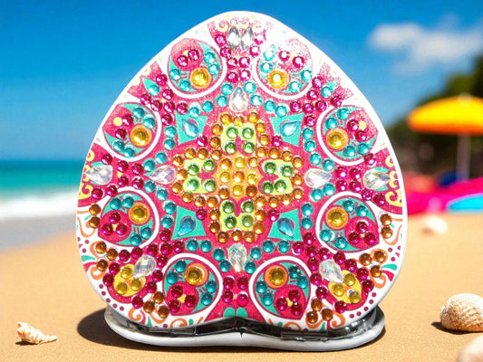 Red Heart Shape Pocket Mirror