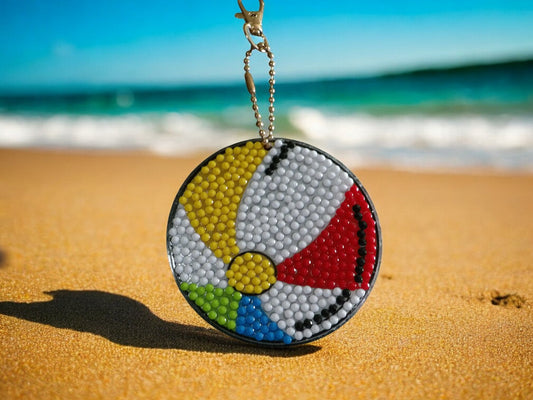 Beach Ball Keychain