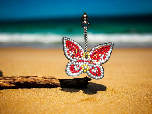 Red Butterfly Keychain