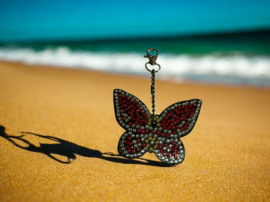Red Butterfly Keychain
