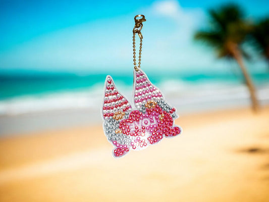 Gnomes In Love Keychain