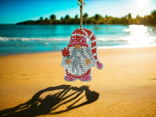 Santa Gnome Keychain