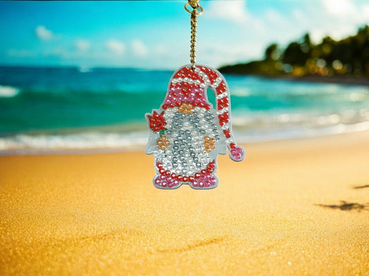 Santa Gnome Keychain
