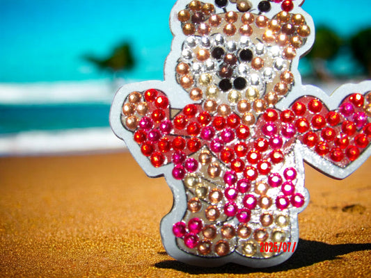 Teddy Bear Bringing Love Keychain
