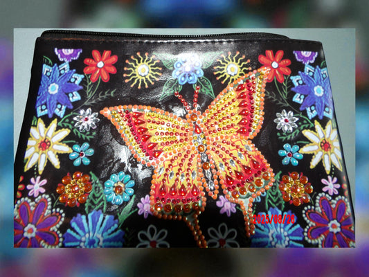 Golden Butterfly Large Hand Clutch
