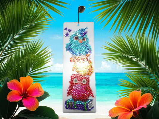 Topplling Colorful Birds Bookmark