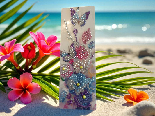 Beautiful Colorful Butterflies & Flower Bookmark