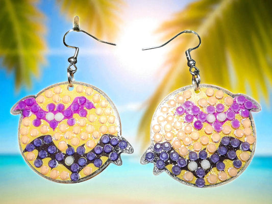 Glow In The Dark Pumpkin & Bats Earrings